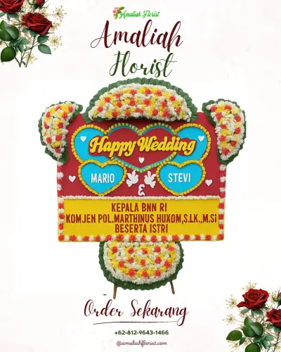 Karangan Papan Bunga Pernikahan di Patangpuluhan